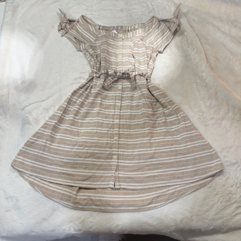 Corey Lynn Calter Petite Stripped off-shoulder dress XXSP